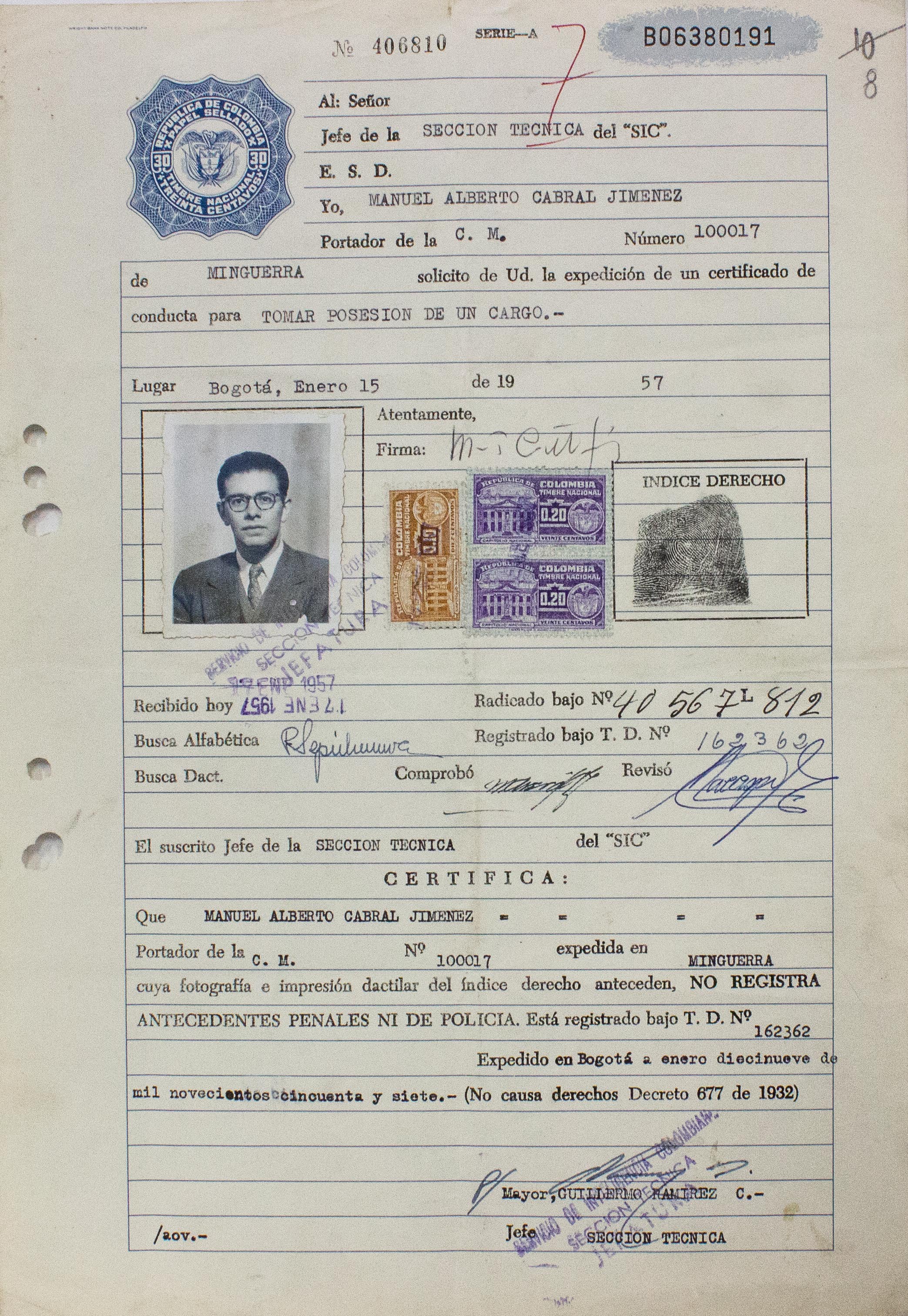 Licencia de Locutor de clase B de Manuel Cabral