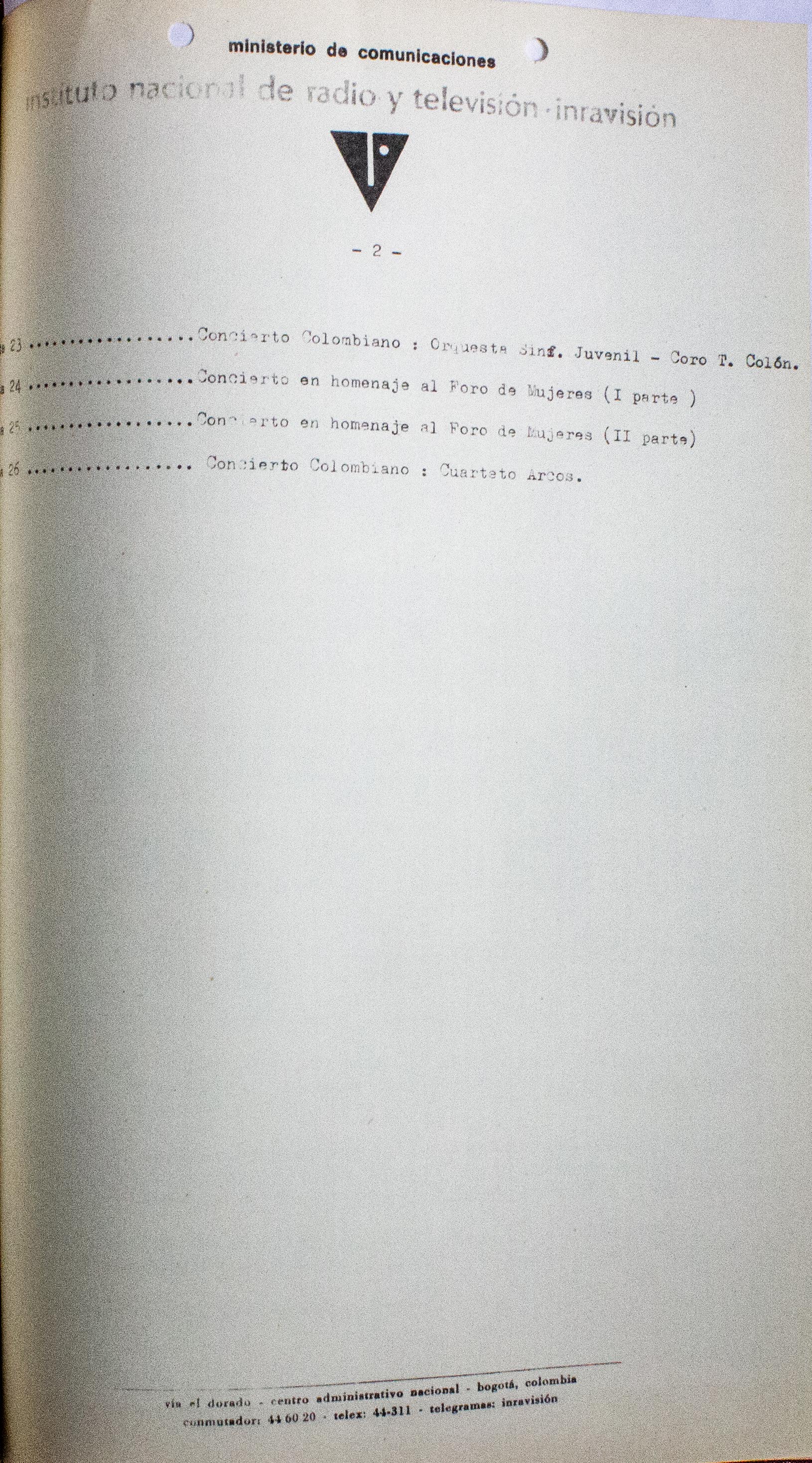 Relación de material sonoro existente. Grabaciones en diversos tipos de cinta y en disco de acetato de 16 pulgadas. 