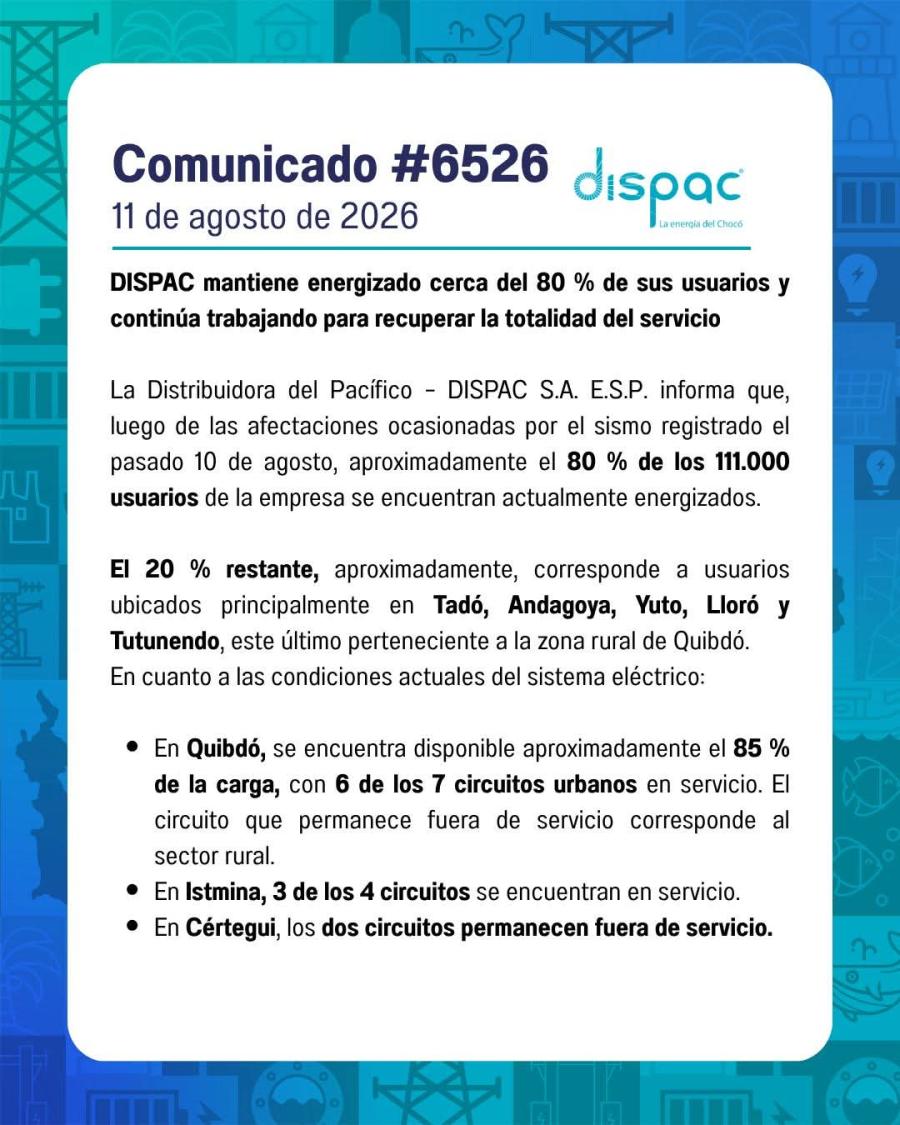 Comunicado servicios públicos