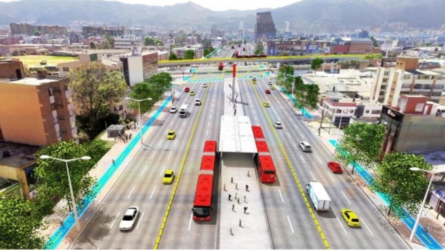 Proyección de la Av. 68