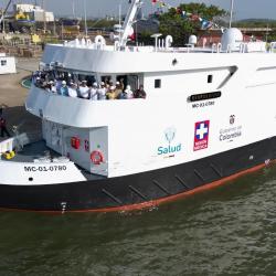 Zarpa hacia el Pacífico el buque hospital Benkos Biohó, el primero del país