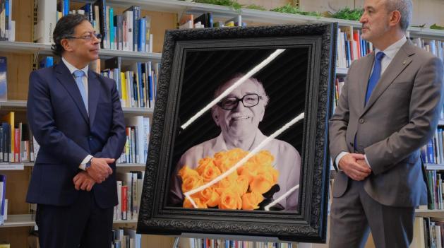 Petro lleva imagen de García Márquez a Barcelona