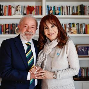 Visita de Lula a Cristina Fernández HOY
