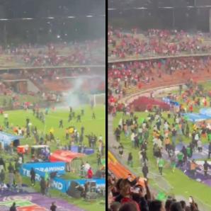 Disturbios en la final de la Copa BetPlay entre barras de Nacional y Medellín