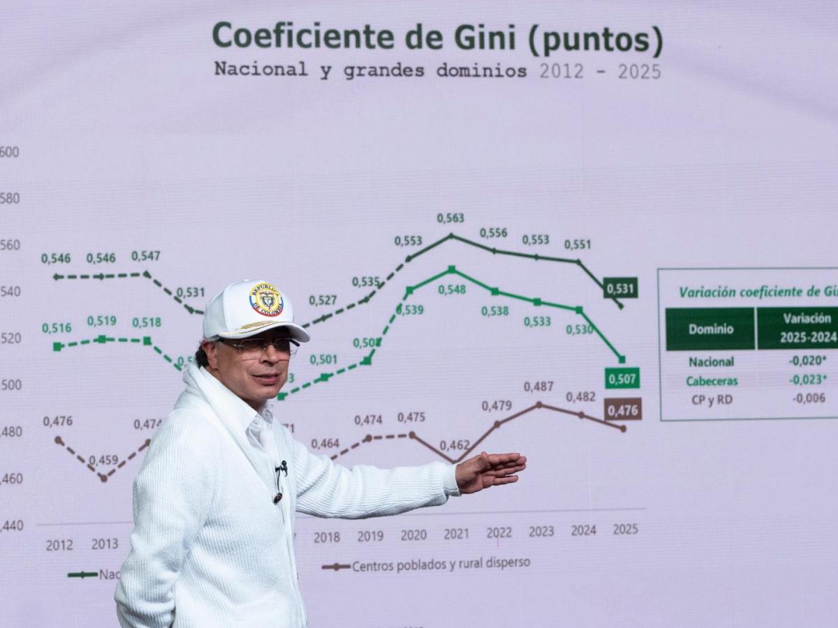 El coeficiente de Gini en el total nacional fue 0,531 y en 2024 fue 0,551. Esto significa una importante disminución en la desigualdad del ingreso de los hogares. 