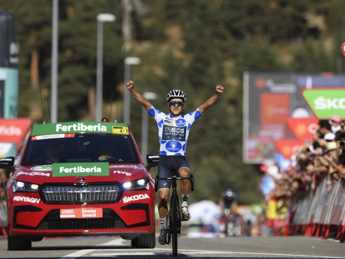 Carapaz ganó etapa y Evenepoel es virtual campeón de la Vuelta a España
