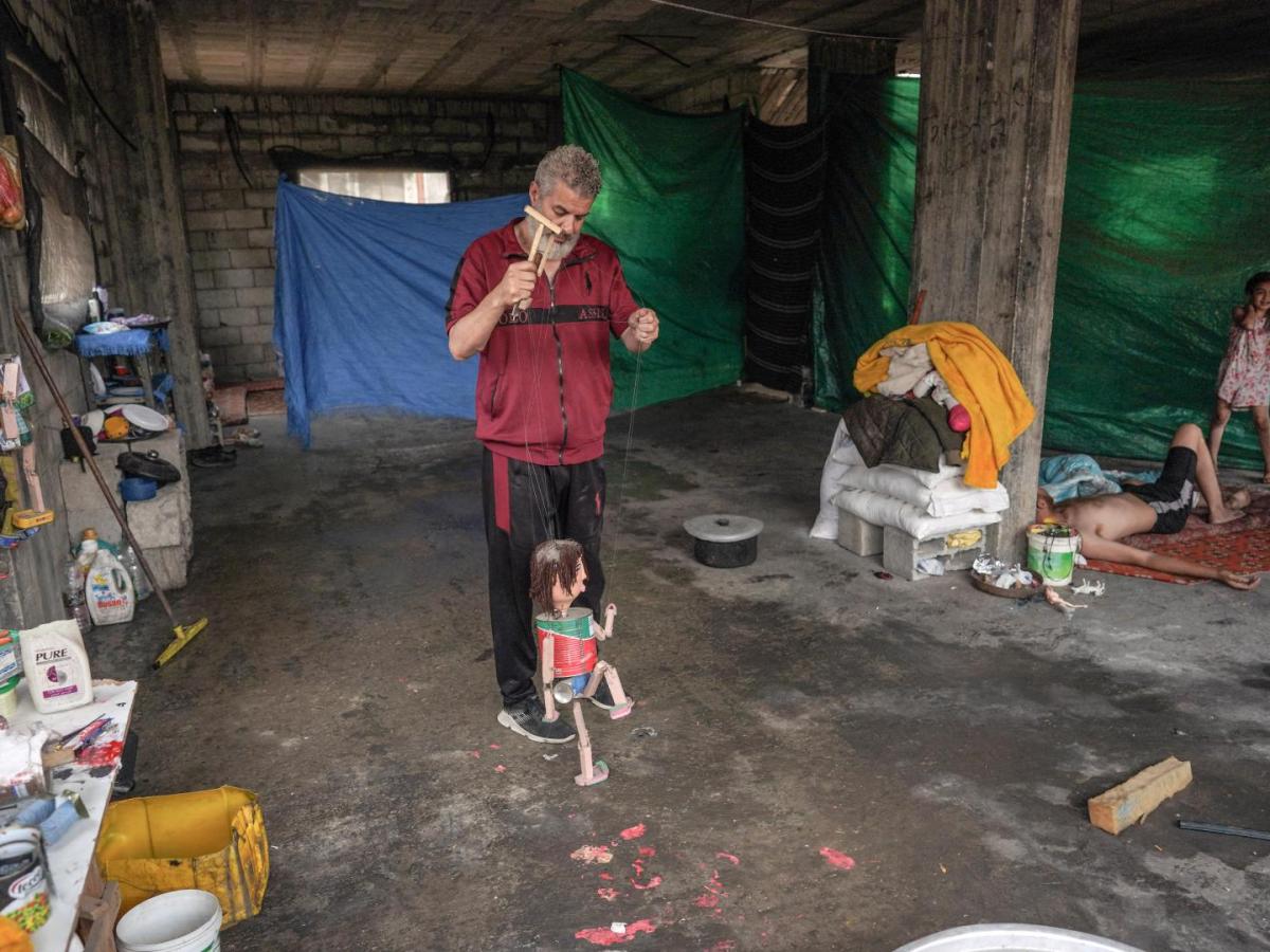 Conflicto en Gaza: Títeres marionetista Mahdi Karira