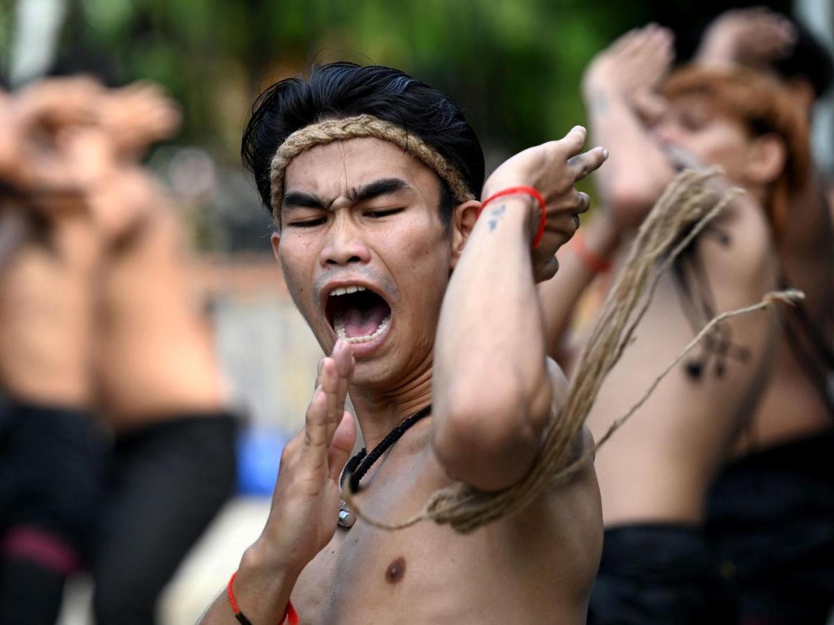 Arte marcial hecho por jóvenes camboyanos 