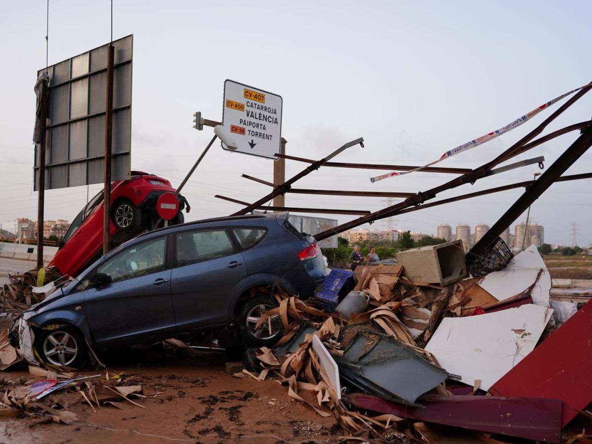 Devastación en Valencia España.