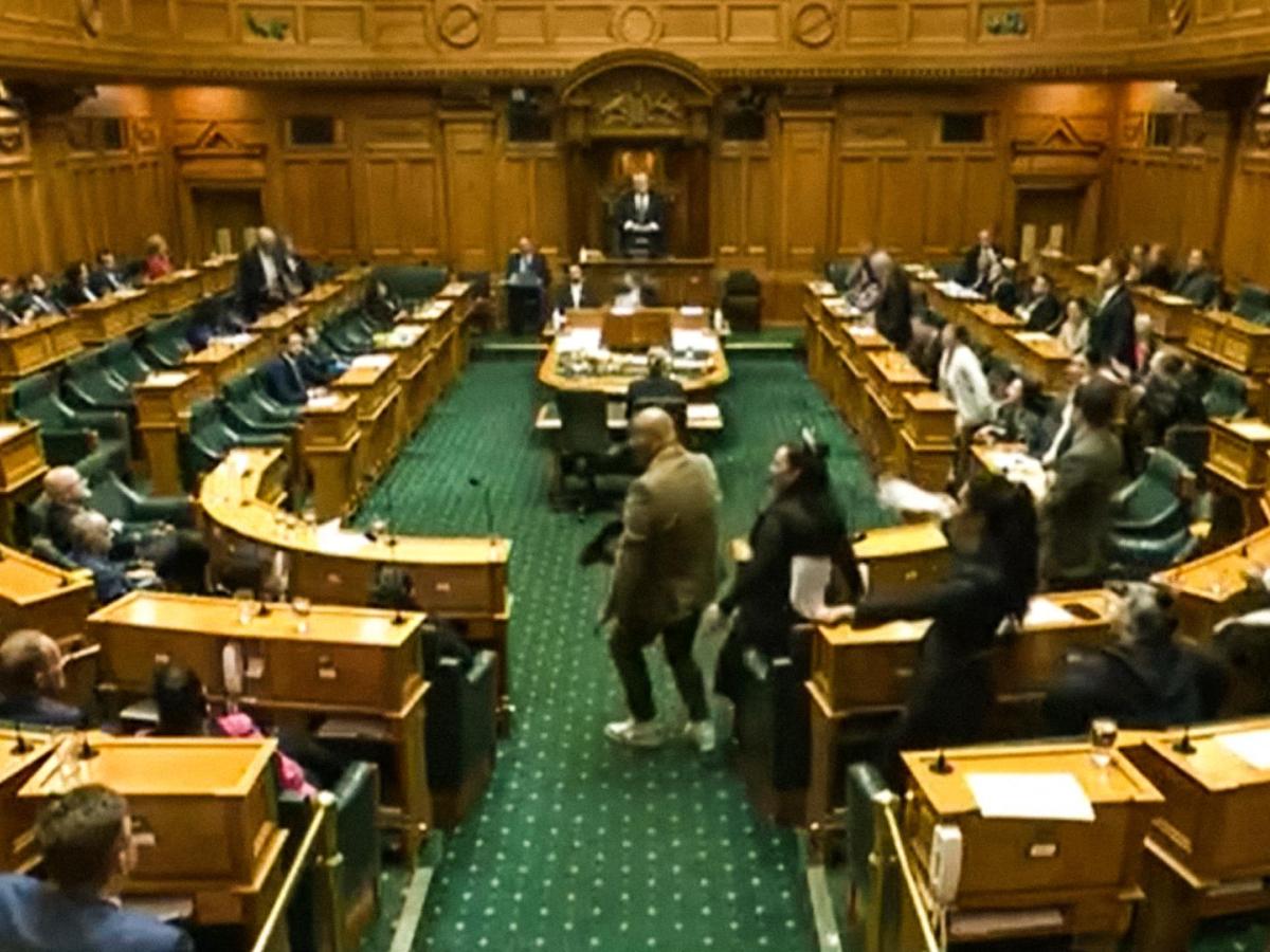 Diputados indígenas en Nueva Zelanda interrumpen con danza "haka"
