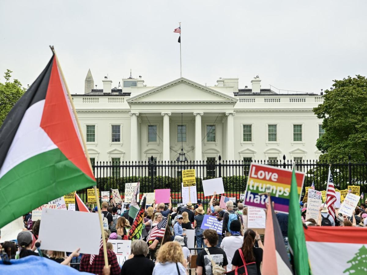 Protesta en Estados Unidos en contra de políticas de Trump