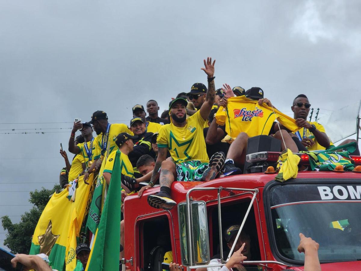 Celebración llegada del atlético Bucaramanga