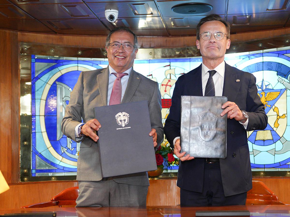 Presidente Petro firma acuerdo con Suecia