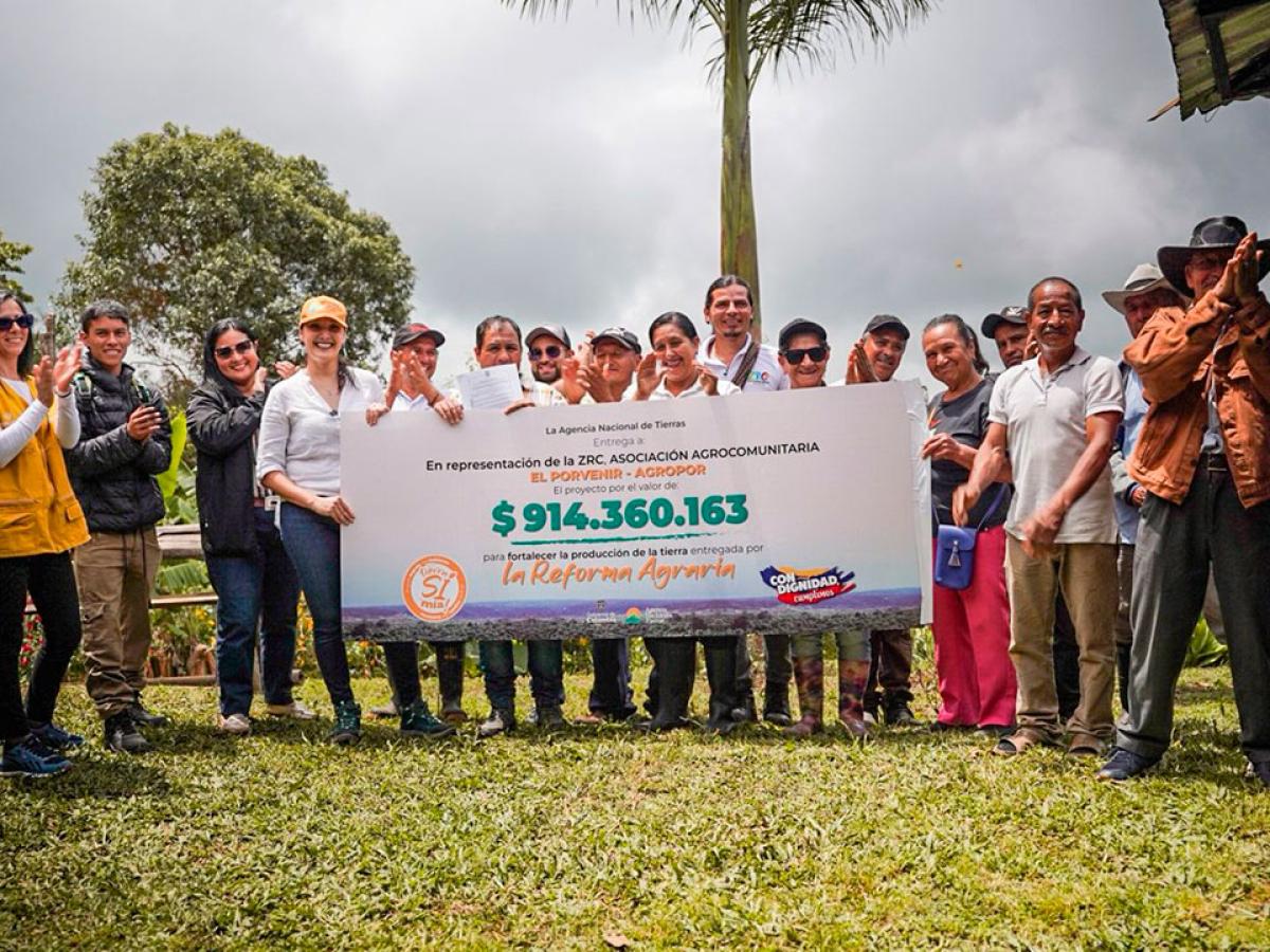 ANT invierte $914 millones para fortalecer la soberanía alimentaria en Pradera, Valle del Cauca