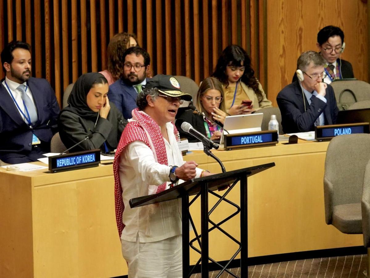 Presidente Petro llama a la paz en clausura de la Asamblea de la ONU en Nueva York