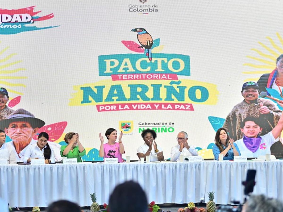 Gobierno firma el Pacto Territorial por la Vida y la Paz en Nariño