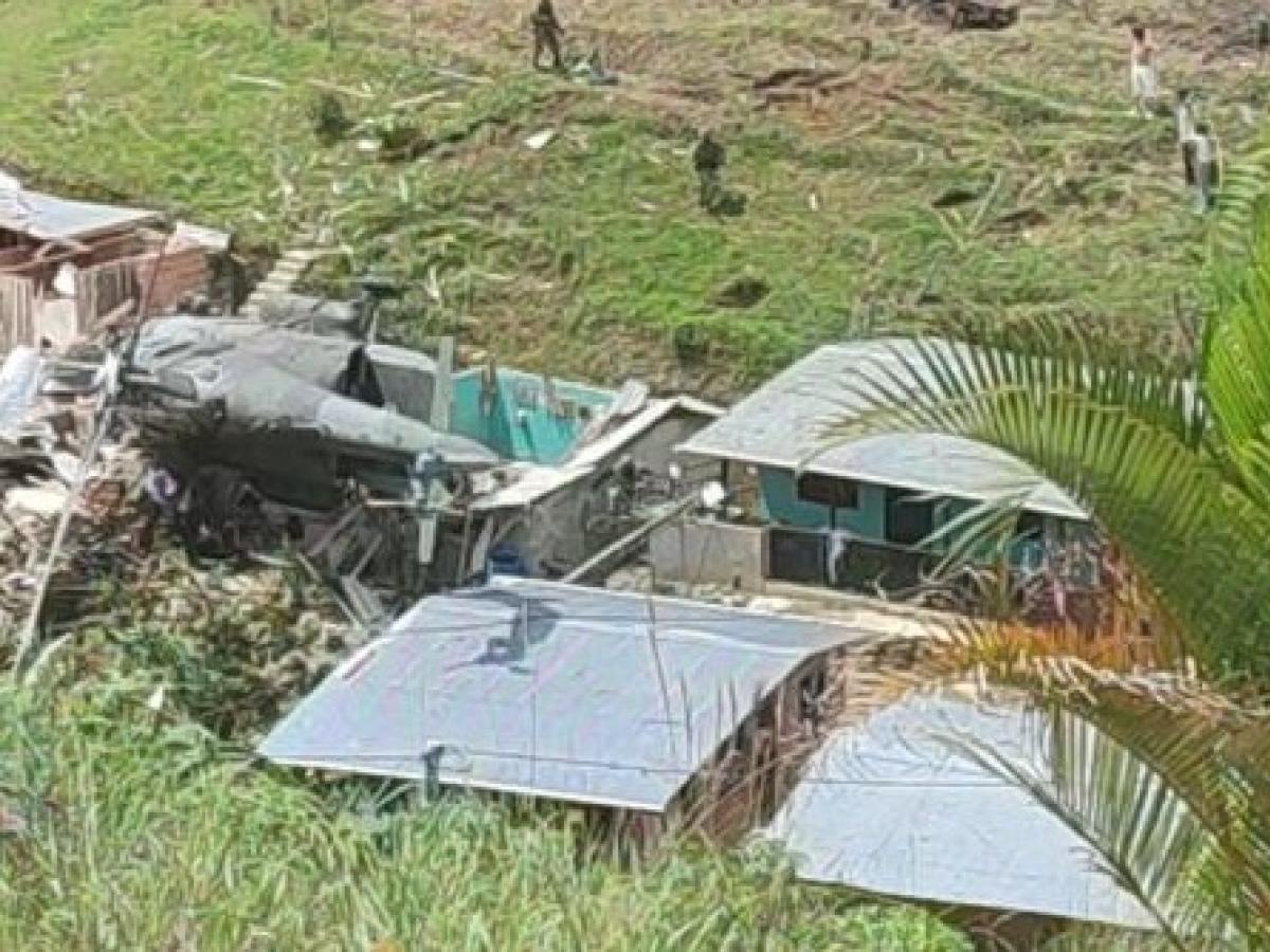 Helicóptero del Ejército Nacional cayó sobre vivienda en Anorí, Antioquia