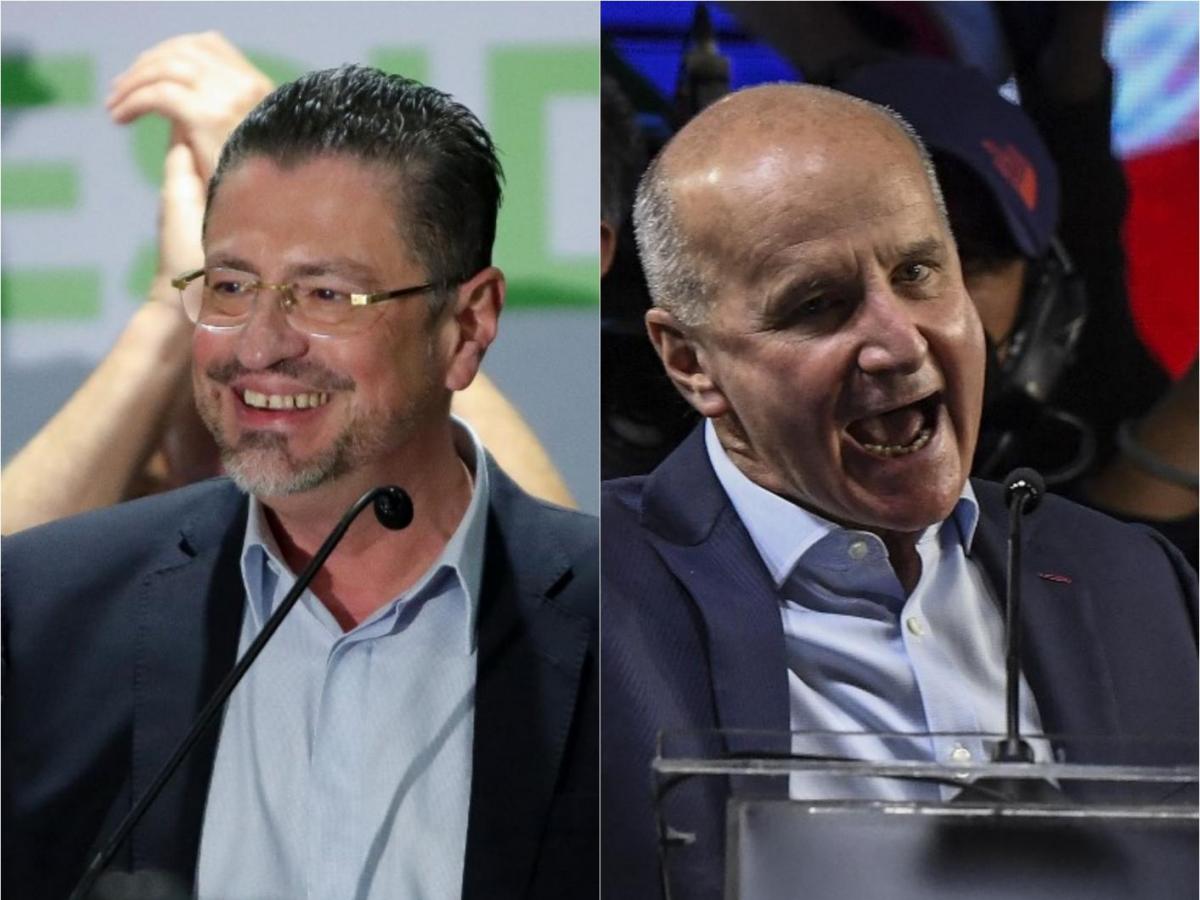 Rodrigo Chaves y José María Figueres, candidatos en segunda vuelta de elecciones presidenciales en Costa Rica