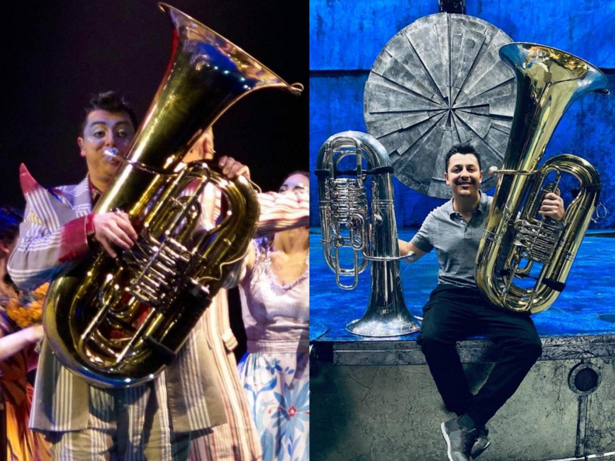 Juan David Pavas, tubista colombiano en el Circo del Sol