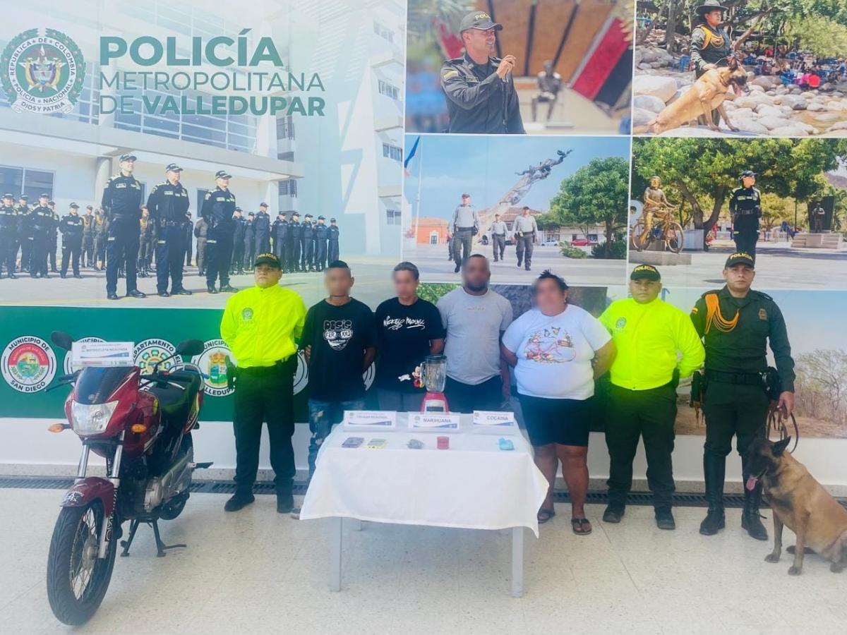 Policía Nacional desarticuló banda dedicada al microtráfico en Agustín Codazzi