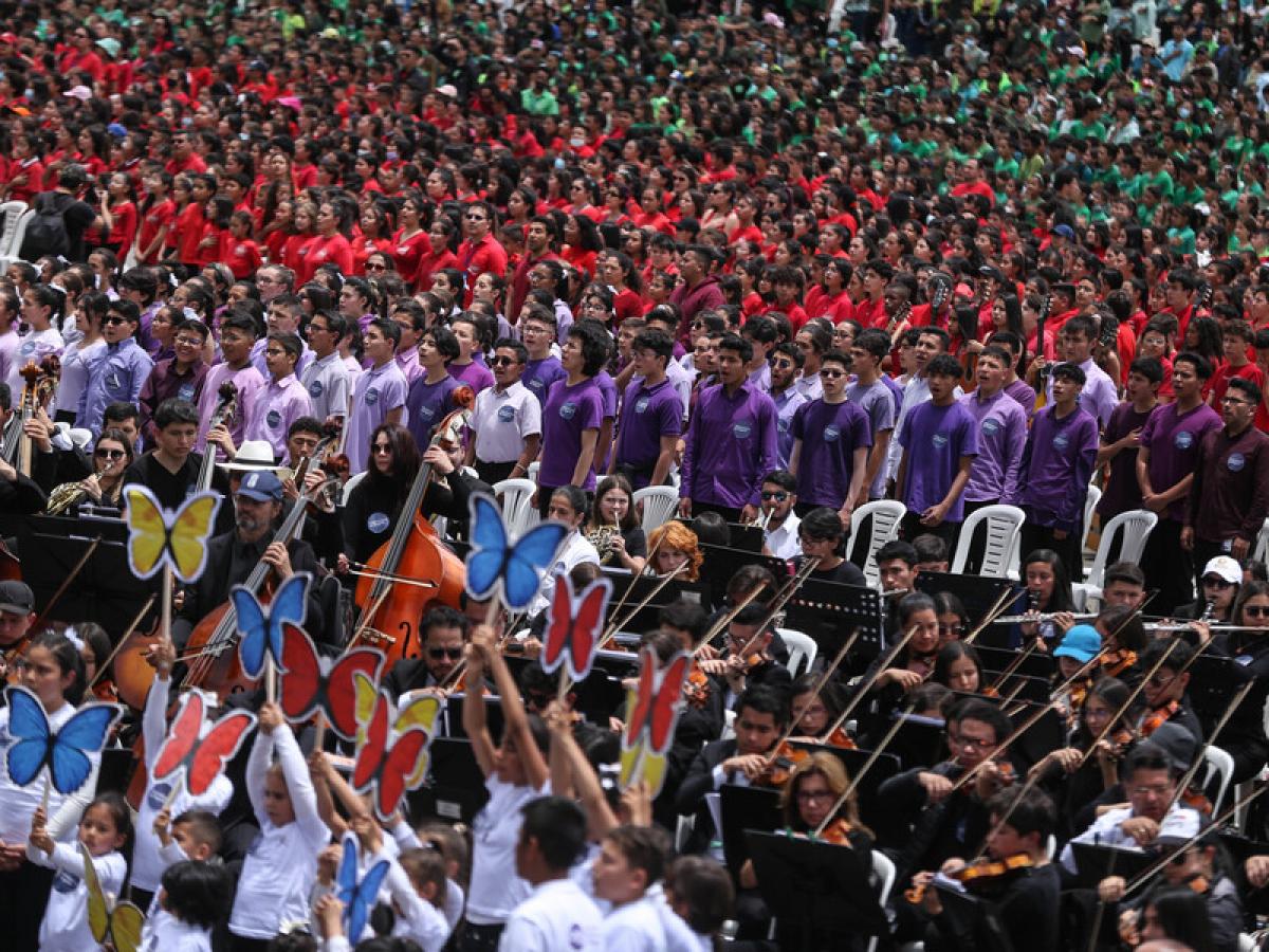 El concierto más grande del mundo con niños y niñas en Bogotá