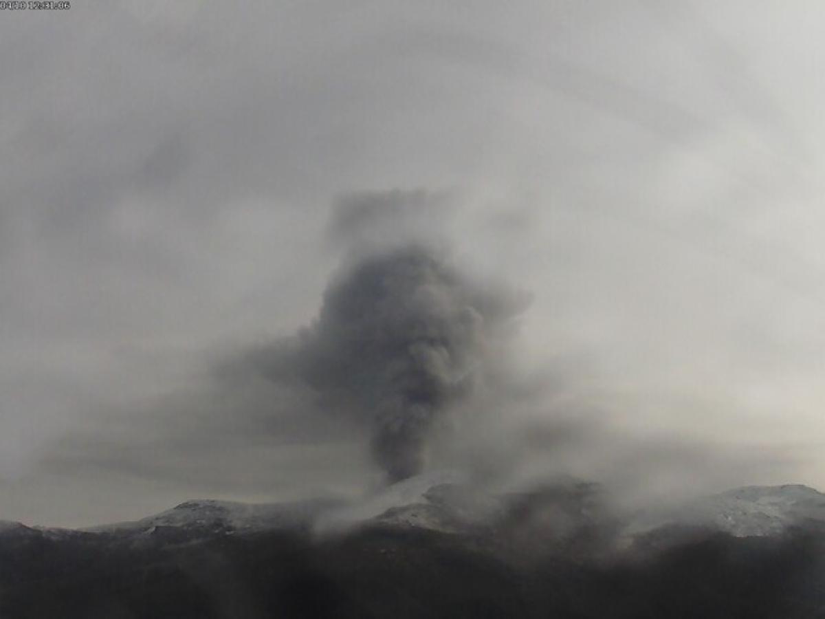 Volcán Nevado del Ruiz: ceniza llegó al Tolima 