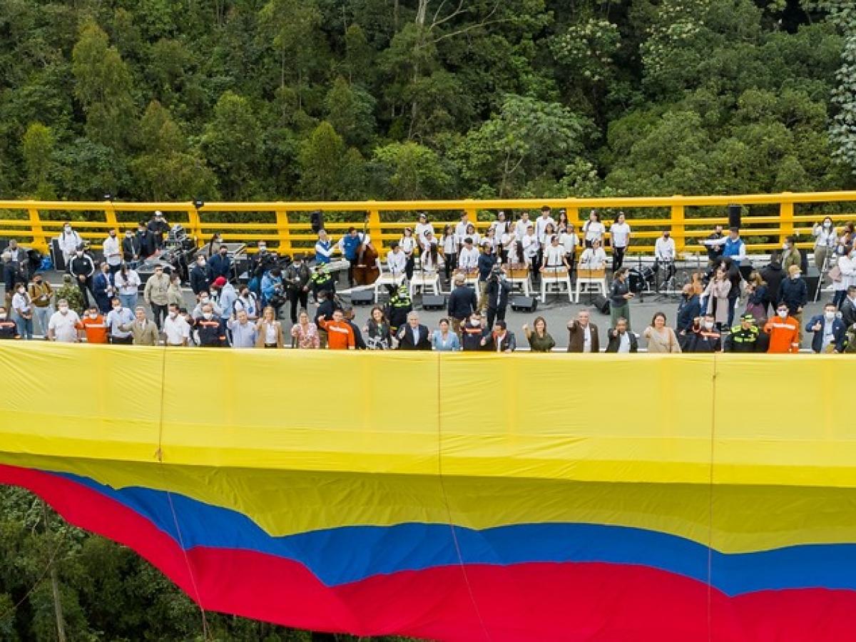 Cruce de la Cordillera Central fue inaugurado por presidente Duque