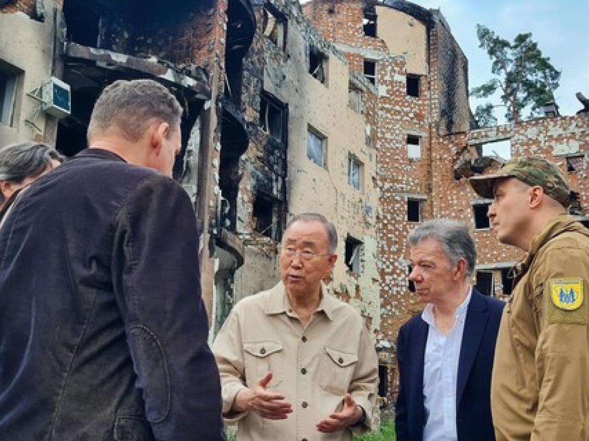 Expresidente Santos llegó a Ucrania en medio de guerra con Rusia