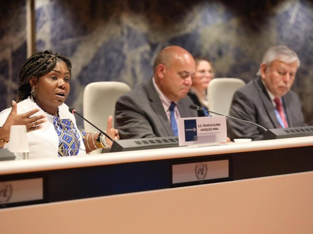 Francia Márquez invitó a repensar los derechos humanos desde la sede de la ONU