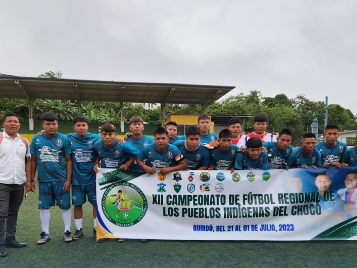 Niños futbolistas del Chocó