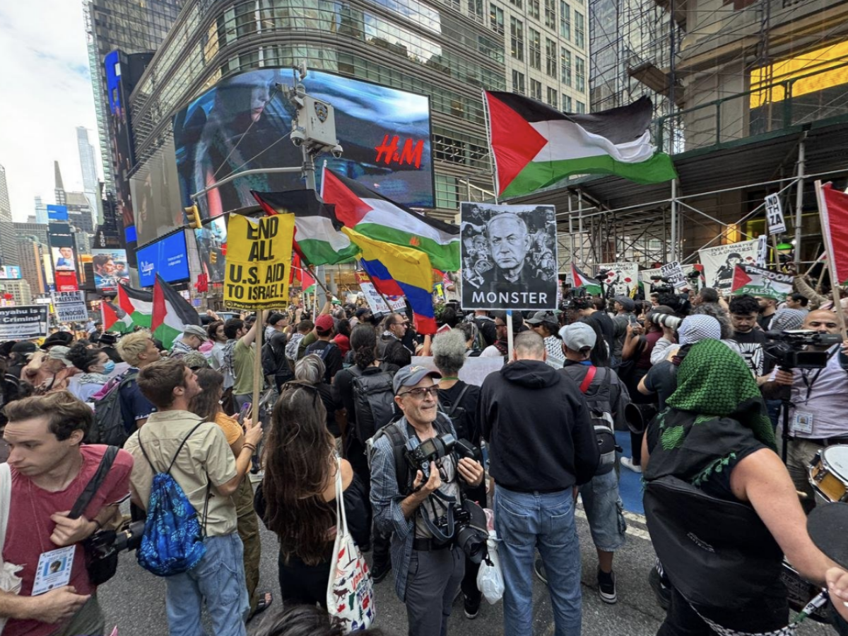 Protestas en Nueva York contra Benjamin Netanyahu