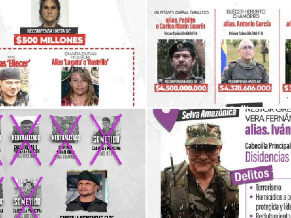 Programa recompensas Colombia: ELN, Clan del Golfo disidencias neutralizados 2025