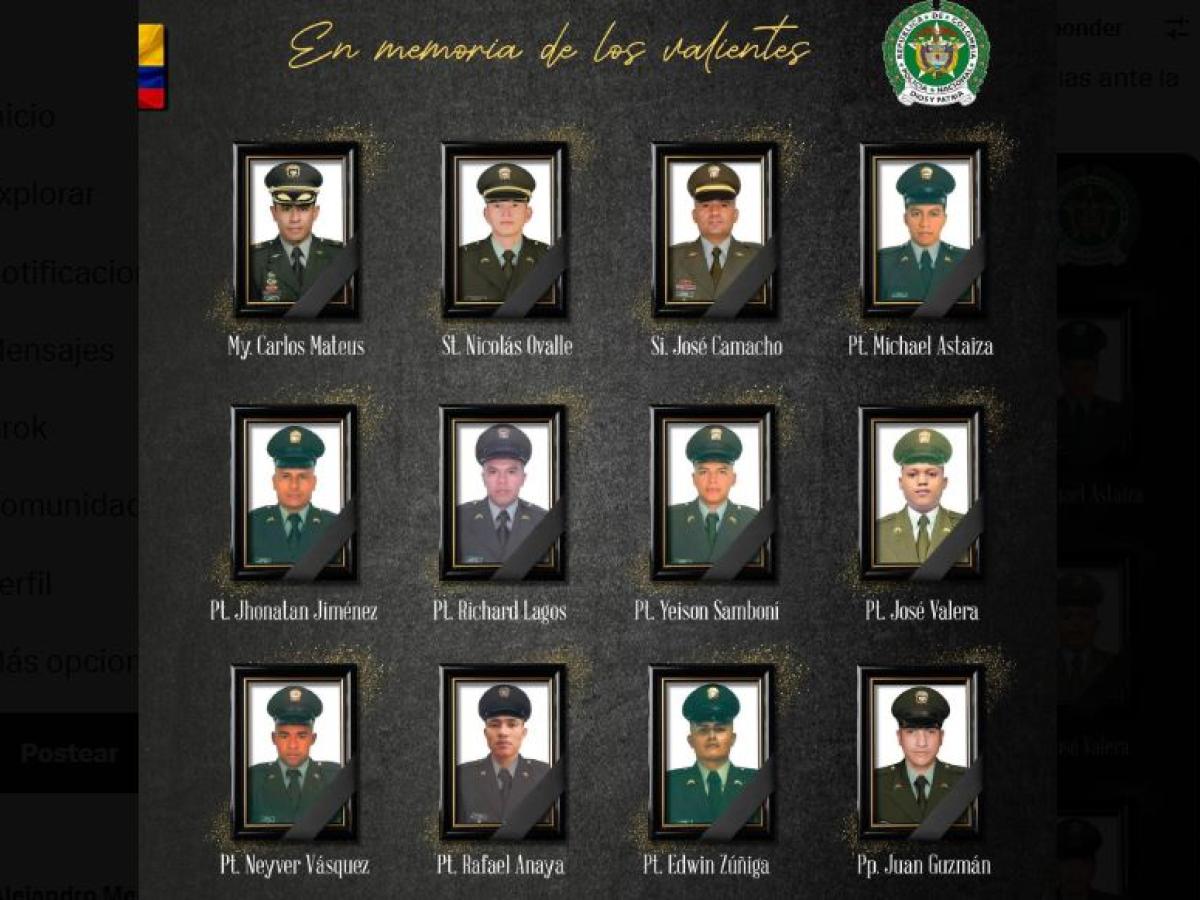 Atentado helicóptero Antioquia: policías muertos y responsables ataque