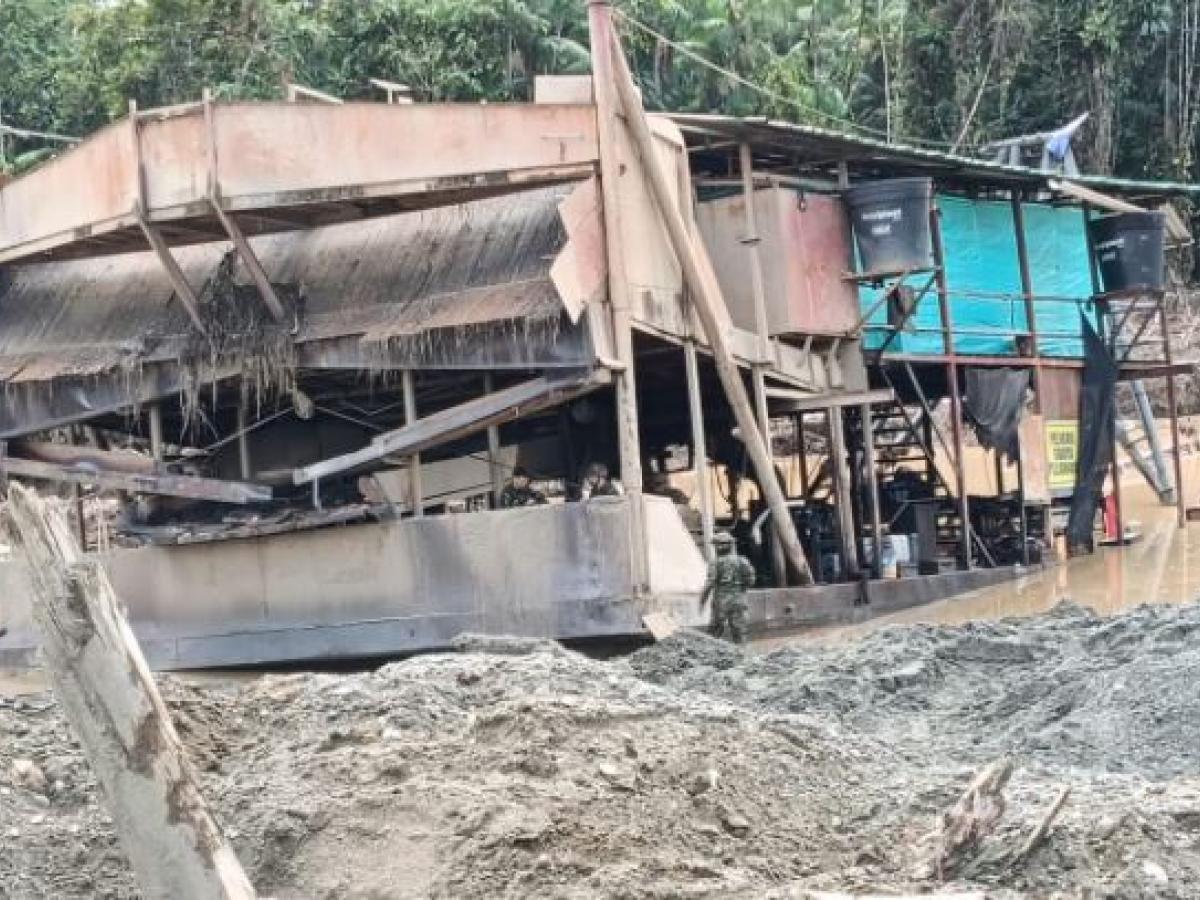 Minería ilegal en Chocó: desmantelan 18 unidades de producción