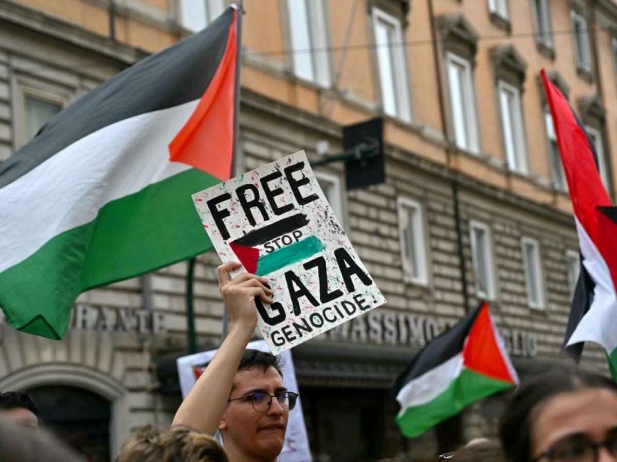 Manifestaciones en Italia en contra del genocidio en Gaza 