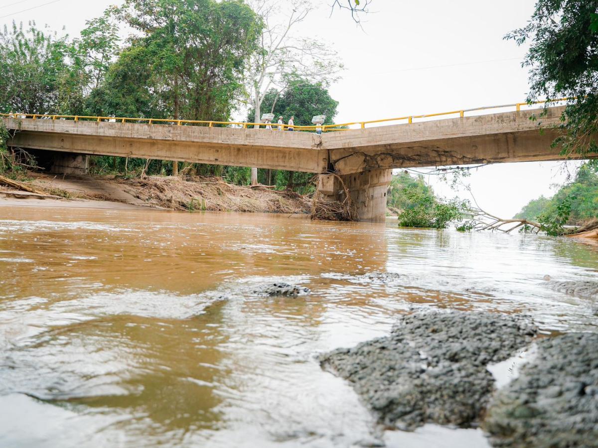 Colapso del puente de Mendihuaca instalarán paso provisional