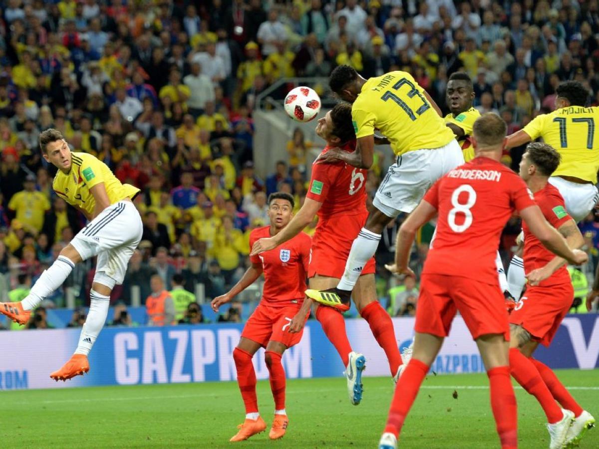 El tanto en el minuto 93 ante Inglaterra en Rusia 2018 forzó el empate y desató la euforia nacional. Fue el tercer gol del defensor en ese torneo, todos de cabeza. 