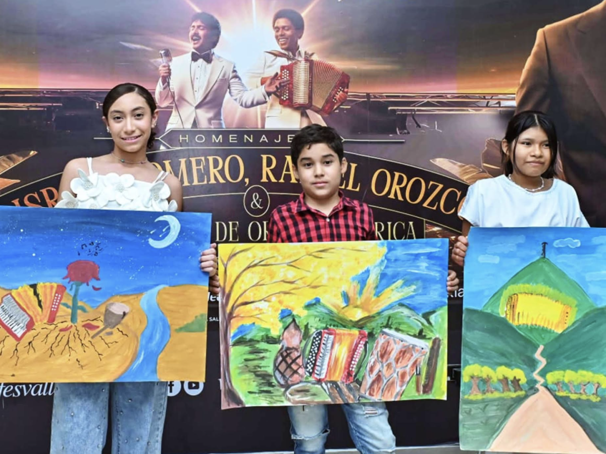 Concurso niños pintan Festival Vallenato