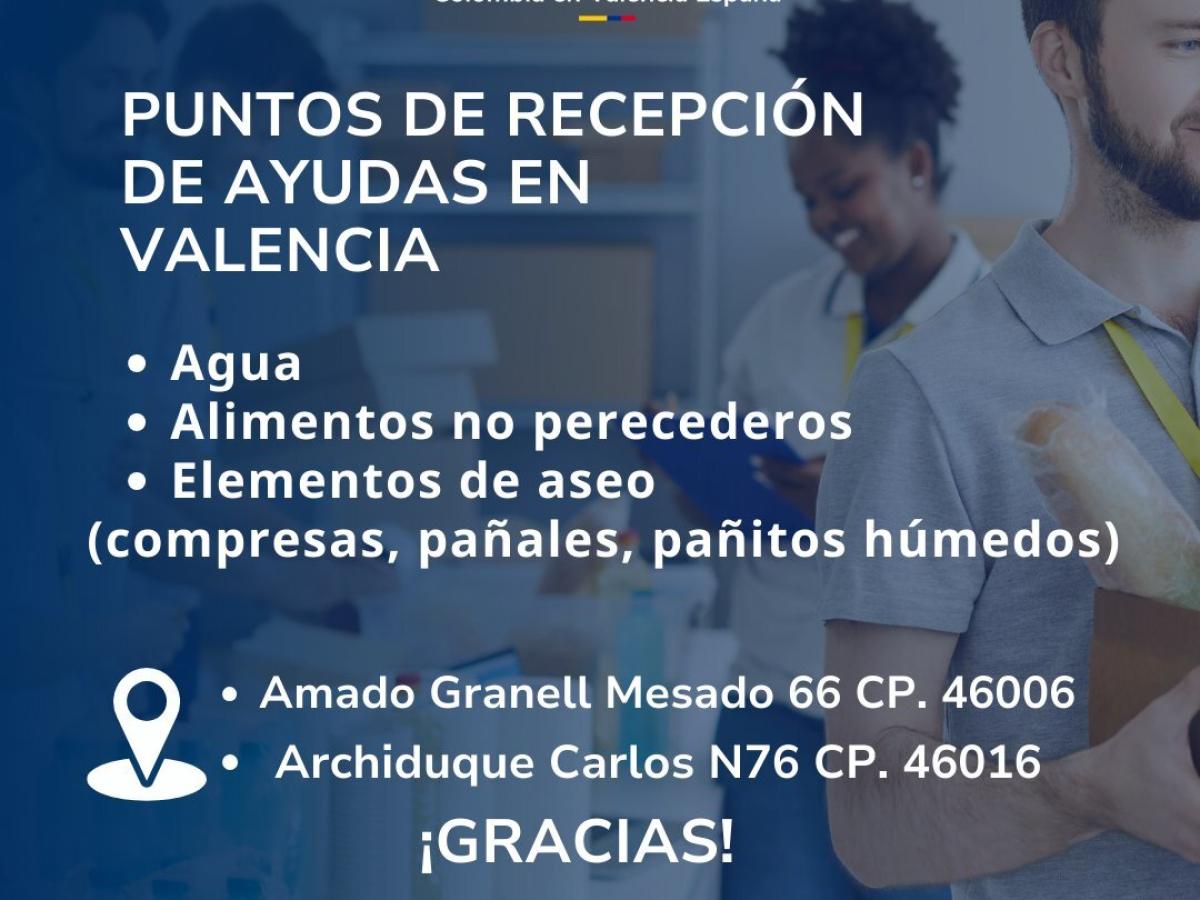 Cancillería colombiana ayuda a afectados por huracán Dana en España.