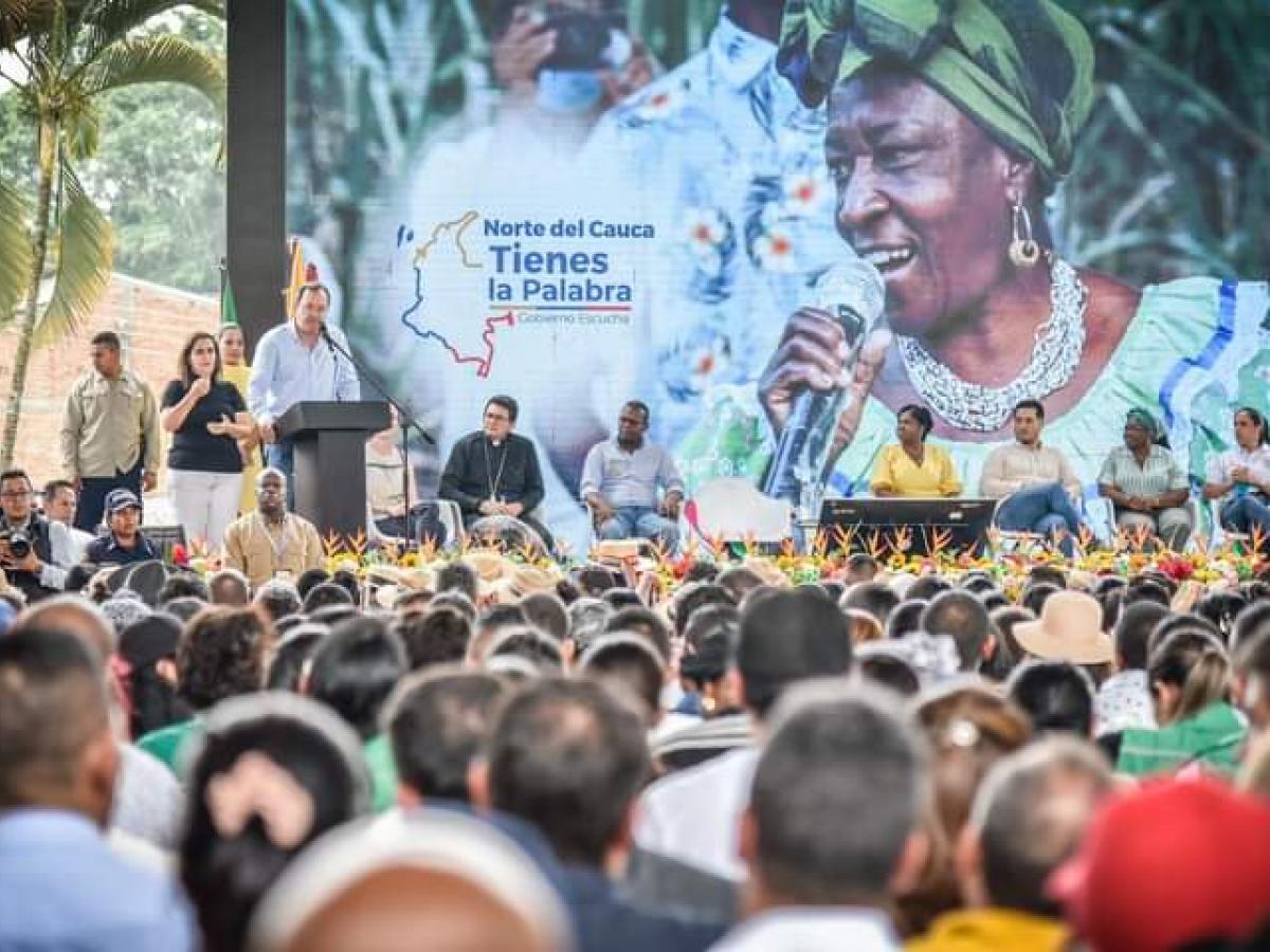 Paz, seguridad y tierras, temas clave en diálogo regional vinculante en Santander de Quilichao, Cauca
