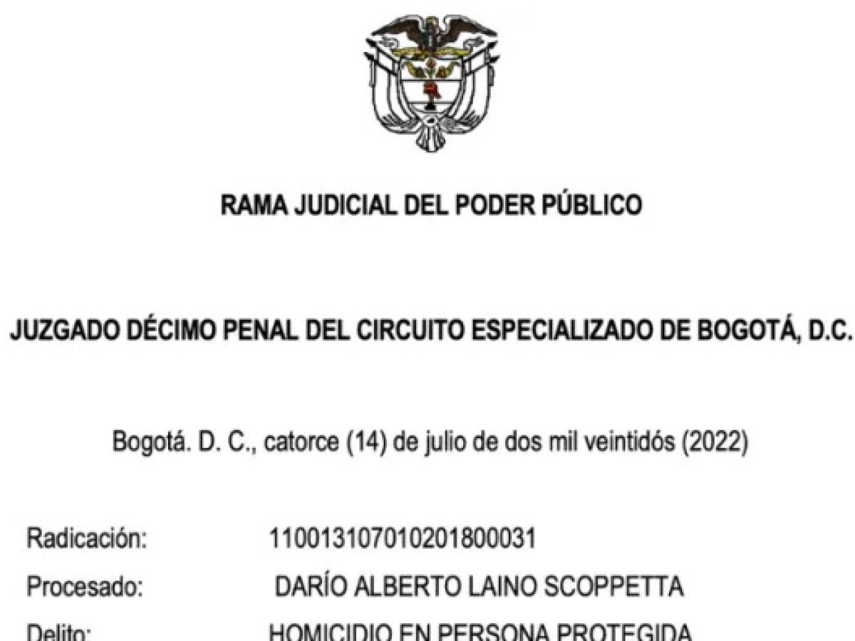 Condena a Darío Laíno Scopetta condenado 