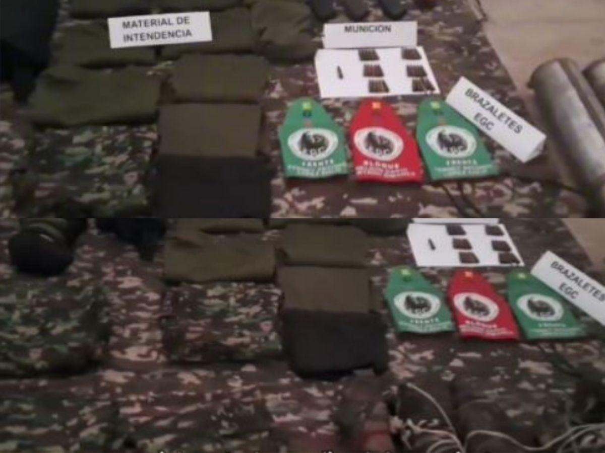 Incautación armas Clan del Golfo Cesar