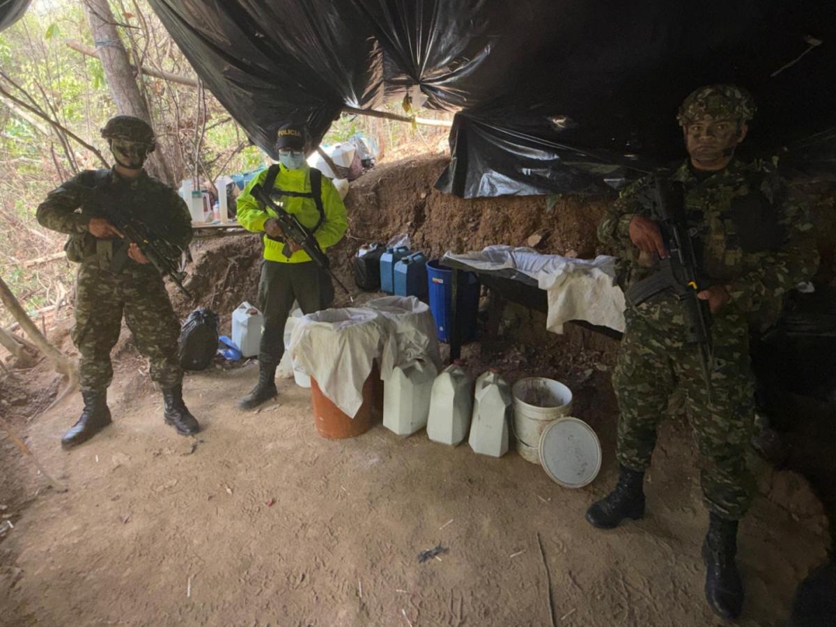 Ejército destruyó laboratorio de cocaína en del ELN en Norte de Santander