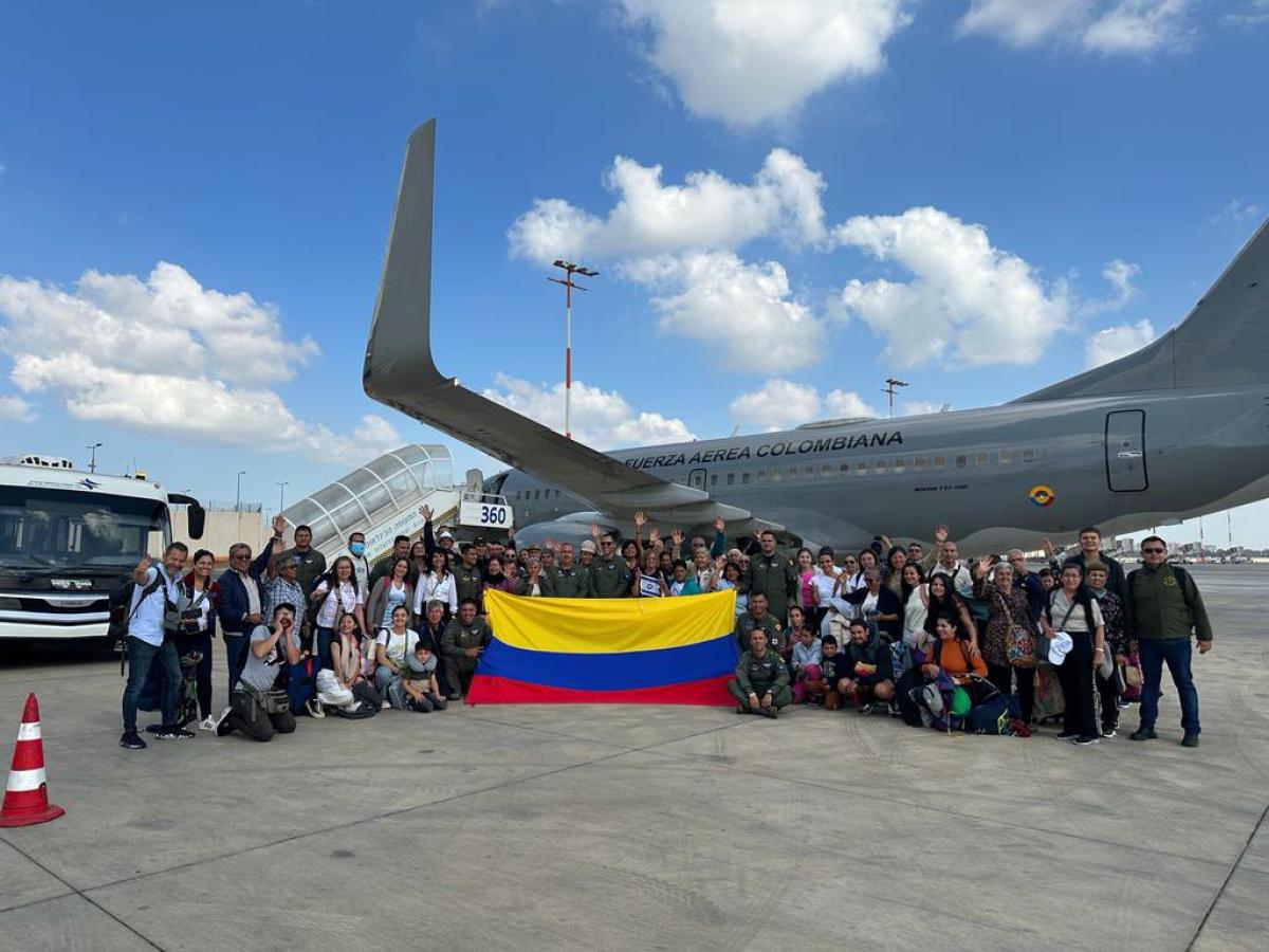 110 colombianos fueron evacuados de Israel
