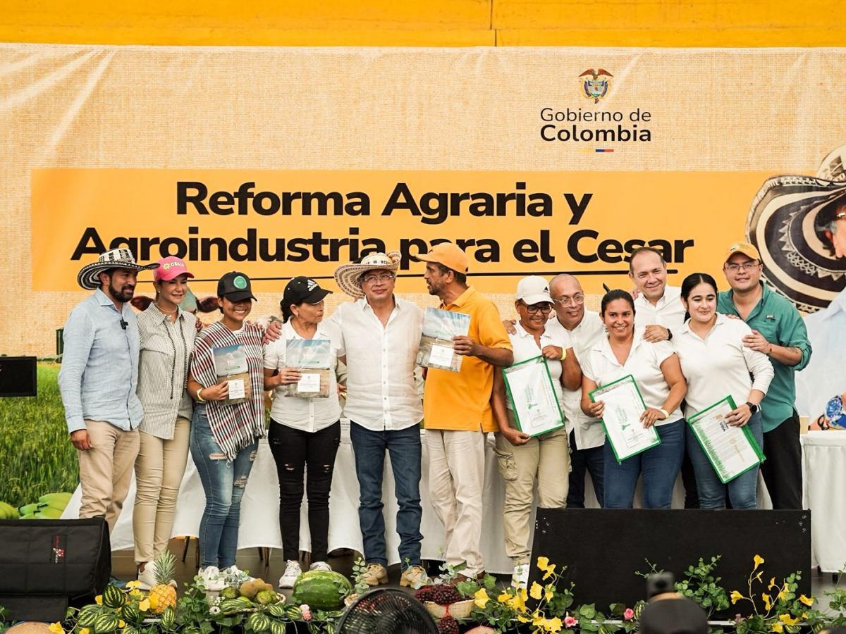 Reforma Agraria en Cesar: Gobierno Petro entrega 38.000 hectáreas a campesinos