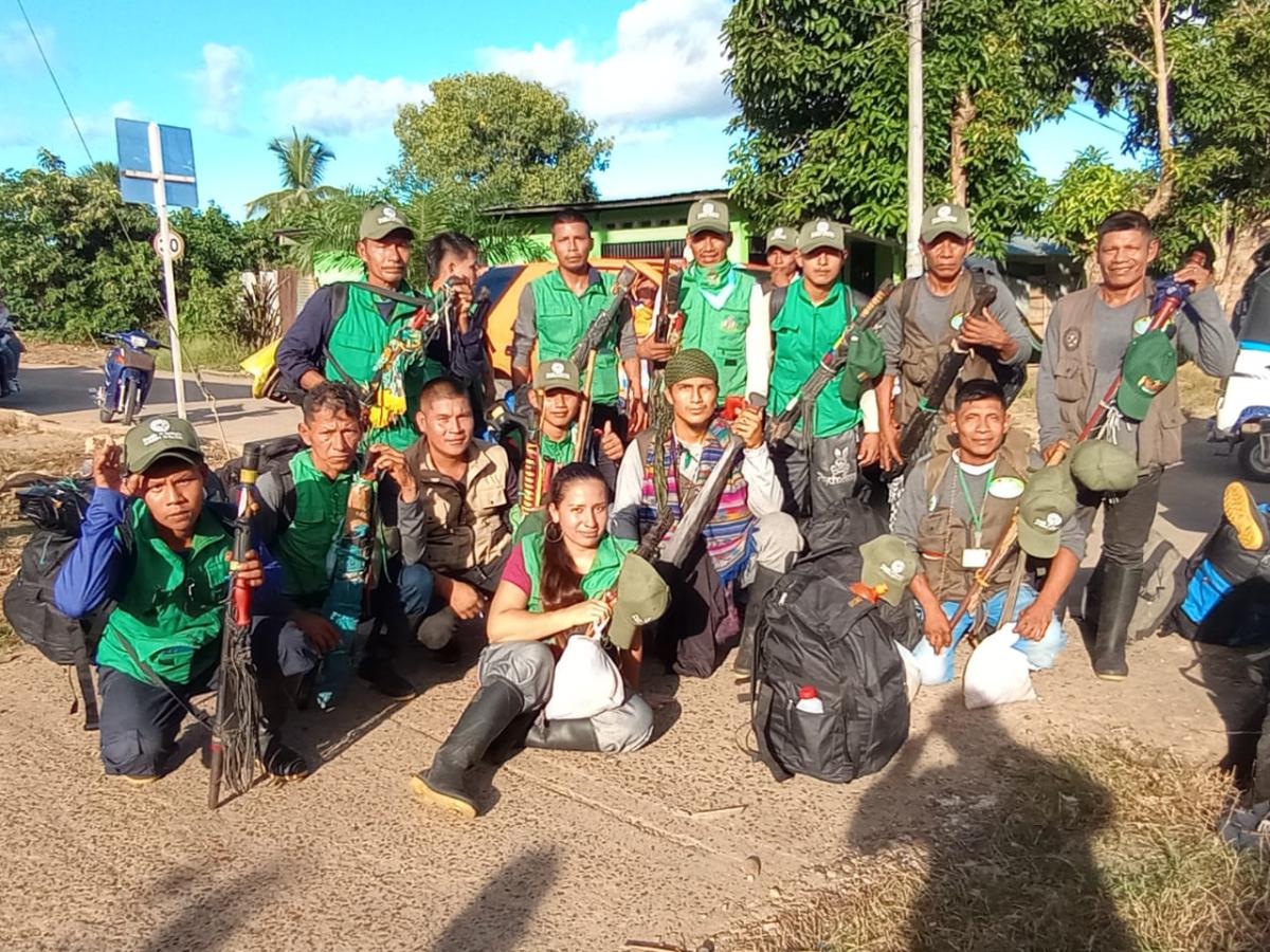 Recibimiento Guardía indígena que rescató a niños en Leguízamo 