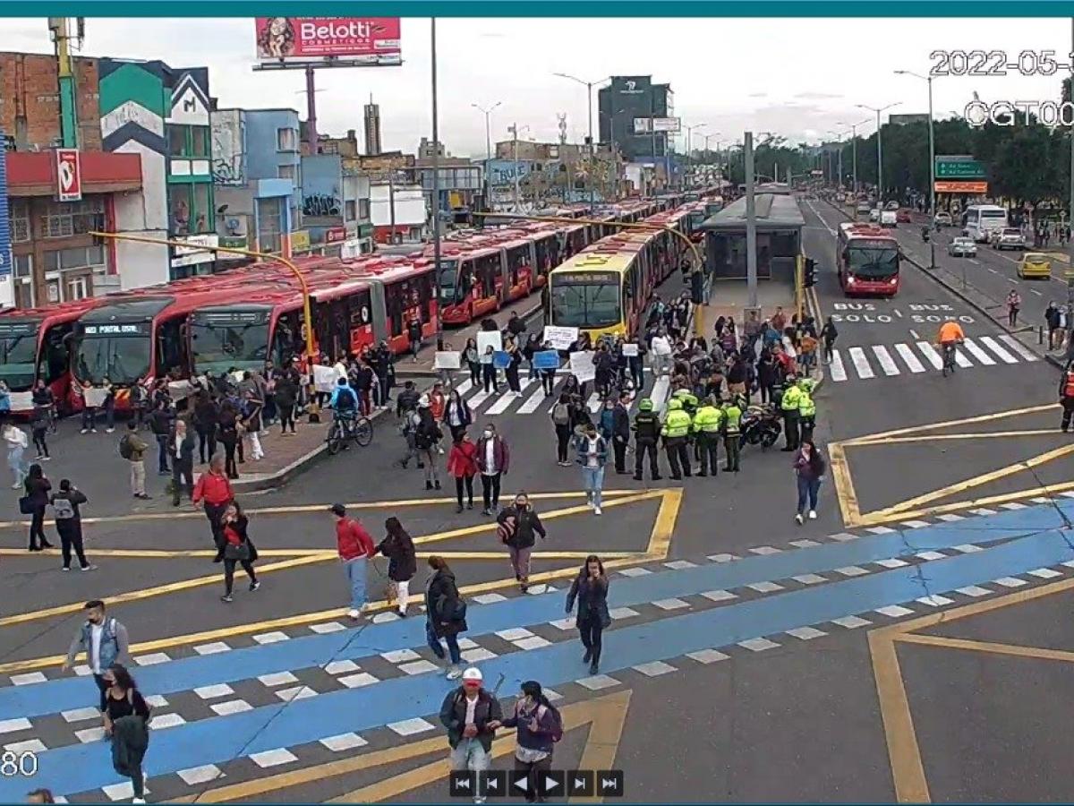 Bloqueos en la calle 80 de Bogotá Vías afectadas y rutas alternas