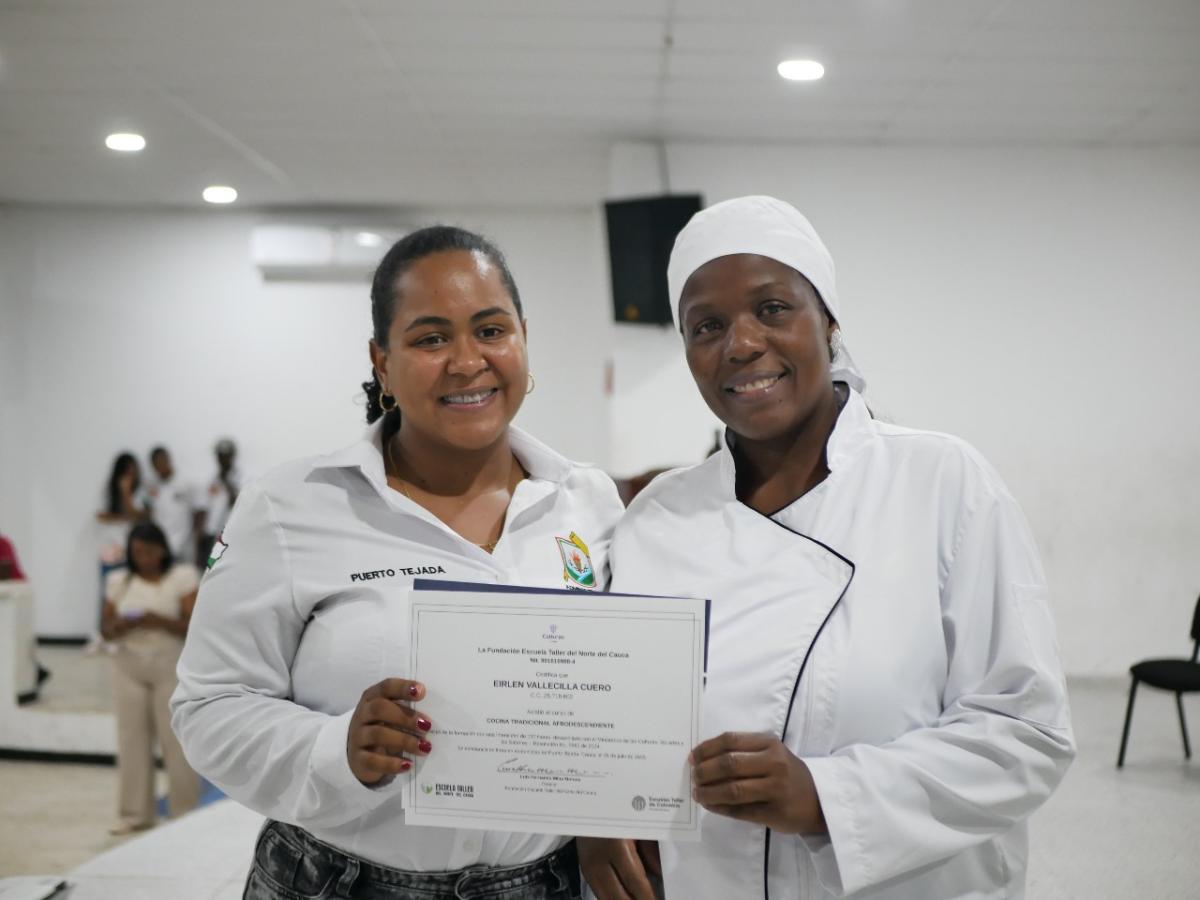 Formación en cocina afro: mujeres del Cauca concluyen curso patrimonial de 160 horas