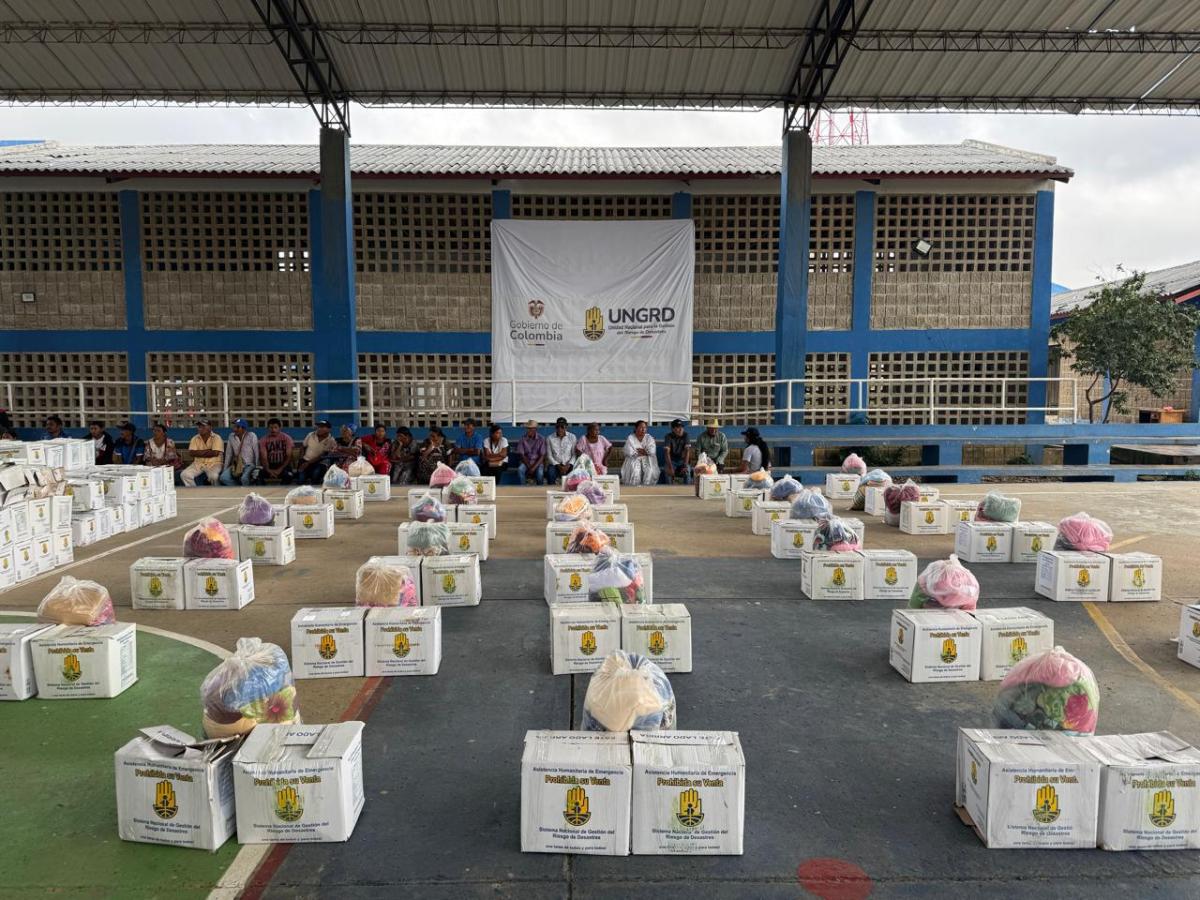 La UNGRD entregó ayudas humanitarias en la Guajira 
