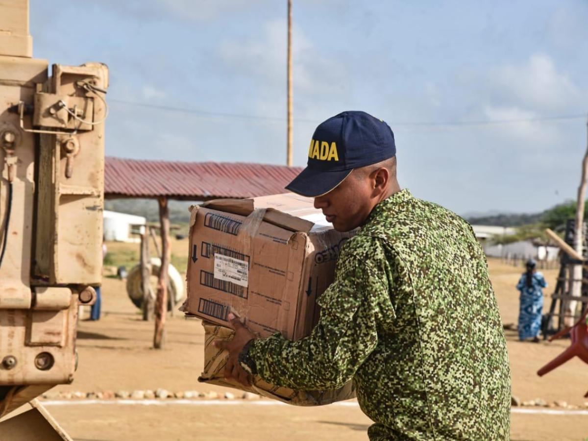Fenómeno de El Niño: Armada Nacional lleva agua a la Alta Guajira